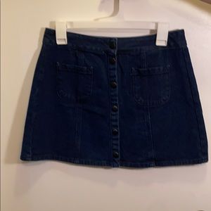 Denim mini skirt